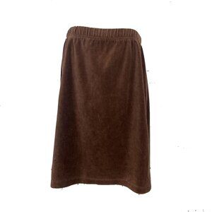 Vintage Boutique Europa Velour Brown Mini Skirt